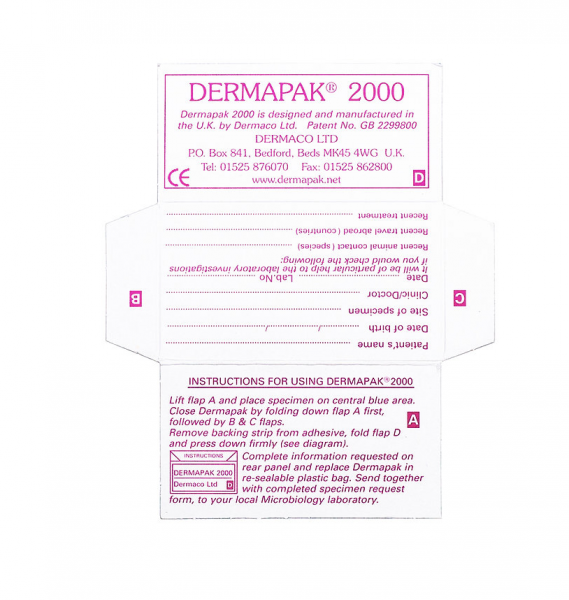 Dermapak 2000 Specimen Envelopes - Box of 100